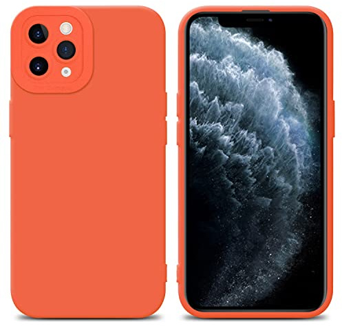 Cadorabo Hülle kompatibel mit Apple iPhone 11 PRO Schutzhülle TPU Silikon Case Liquid Design mit Kameraschutz Slim Kratzfest Weiche Gummi mit Rundumschutz Case Hülle für iPhone 11 PRO in Orange