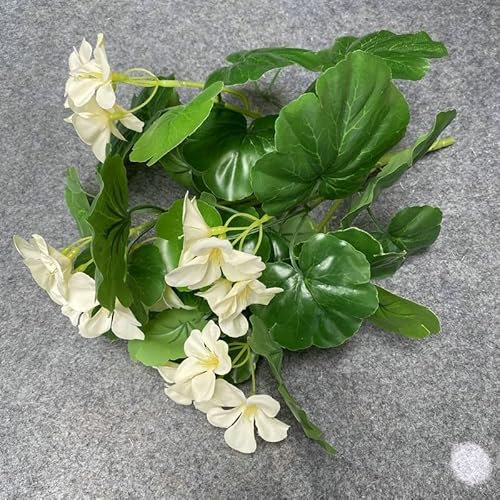 TONZN 5-Gabel-Begonien-Blumengriff, Hochzeit Gefälschtes Blumenarrangement Zubehör Heimdekoration Simulation Blumenstrauß Bouquet (Color : Purple, Size : 31cm) (Champagner 31cm)