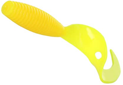 10 x Mikado Twister Softbait Gummifische Beifänger 38mm Yellow Drop Shod