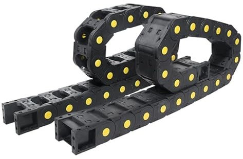 WABTU Energiekette 2 Stück 25 x 77 mm Kunststoff-Nylon-offene Kabelschleppkette Drahtträger Länge 1 m 1000 mm for 3D-Drucker CNC-Fräser-Werkzeugmaschinen Schleppkette