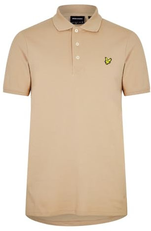 Lyle & Scott Mens Short Sleeve Polo Shirt Khaki M