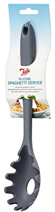 Tala Silicone Spaghetti Server in Grey Colour, Heat Resistant up to 240 Degrees and Ideal for Serving All tasks of Sauces and Soups, Ideal to use with Non-Stick Cookware, Dishwasher Safe