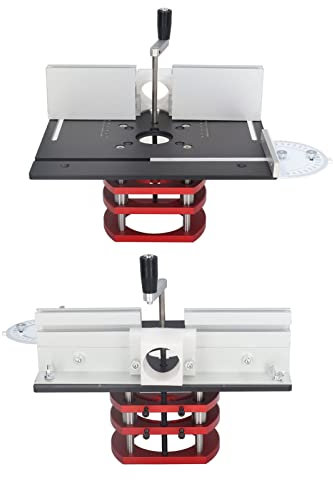Router Lifts for Woodworking, Router Lift with Top Plate 9.4 X 7.9in, Woodworking Slotting Trimming Chamfering Table Top (Black)