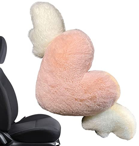 Rianpesn Cuscino per Collo a Cuore Rosa per Auto - Cuscino per Collo 'Amore in Peluche per poggiatesta per Auto a Forma di Cuore | Cuscino poggiatesta, Simpatico Cuscino per Collo per Viaggi