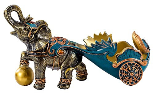 Elephant Statue Wine Bottle Holder, High-end Artwork Ornament Single Wine Bottle Stand Decorative Display Rack