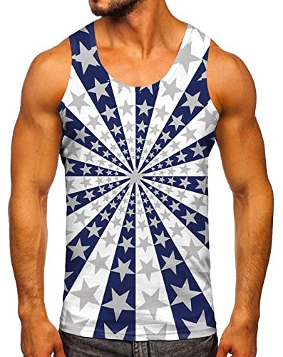 Yowablo Männer Mode Frühling Sommer Casual Ärmellose O Hals Gedruckt Tank Tops Bluse Shirts Tanktop Herren Schwarz