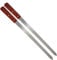 YSAMAX 2X BBQ Skewers, Reusable Flat Kabab Skewers with Wooden Handle for Grilling Sticks for Home, Outdoor Cocktail Party Essentials, Metal Skewer Stick (54cm)