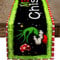 AUAUY Weihnachten Tischläufer 33 x 173 cm, Weihnachtsgrinch Serie Tischläufer, Tischläufer Abwaschbar, Küche Esstisch Dekoration für Drinnen und Draußen Urlaub Party Bauernhaus Wohnzimmer Dekor