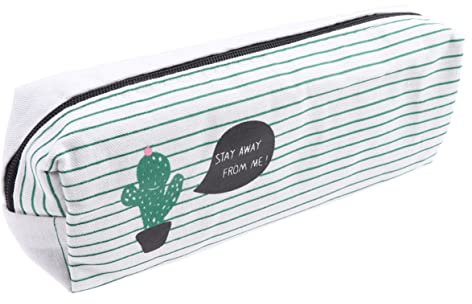 MAGICLULU Muster Canvas Federmäppchen Kawaii Schreibwaren Veranstalter Stift Taschen Bleistift-Box Für Jungen Und Mädchen Umweltfreundliche Und