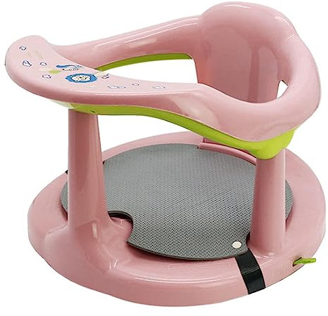 Zankie Anneau De Bain pour Bébé, Siege De Bain pour Bebe, Ventouse Fixe Antidérapante, Fauteu De Bain Bébé Sûrs, Chaise De Bain Antidérapante, pour Bébés De 6 À 18 Mois 32x32x21CM