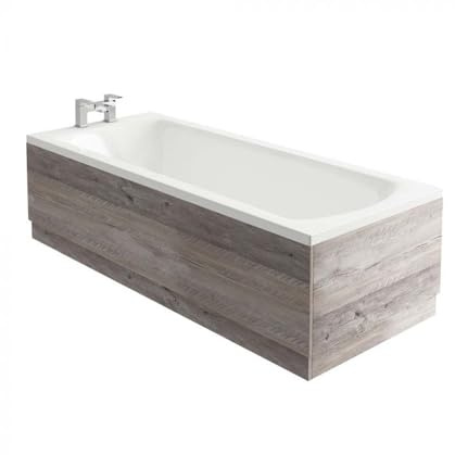 Wood Effect Bath Panel | Cut to Size Bare Oak Effect Adjustable 180cm Bath Panel