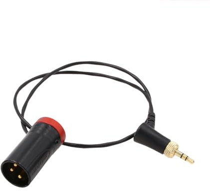 HangTon Low-Profile-Audiokabel für Sennheiser 500 Sony UWP Deity Wireless zu Sony FX9 Canon C300 XF605 Zaxcom 833, Verriegelung 3,5mm 1/8 zu XLR 3 Pin rechter Winkel 50cm Rot