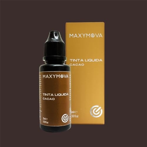 MAXYMOVA Tinte líquido para cejas, fórmula profesional de larga duración, garantiza un color uniforme, intenso y resultados impecables (cacao)
