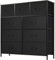 DUMOS Kommode mit Schubladen - Kommoden & Sideboards für Schlafzimmer Geeignet, Komodenschrank mit 9 Schubladen, Stoffkommode mit Stabilem Stahlrahmen, Ideal für Schlafzimmer, Wohnzimmer (Schwarz)