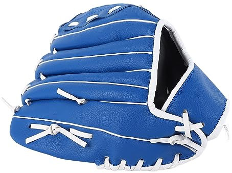 KIMISS Premium Sport Baseball Glove, Professional 12.5 Inches Blue Softball Mitt, Double Reinforced PU Pitcher-Outfield Mitt for Outdoor Baseball Training