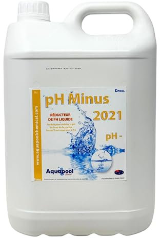 Ph Moins Piscine – Traitement Ph pour Piscine/Ph- Liquide Bidon 1L et 5L – Permet de baisser Rapidement Le Ph de l'eau (5L)