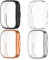 Blueshaweu Lot de 4 coques de protection compatibles avec Amazfit Bip 5, protection complète en TPU flexible avec film de protection d'écran anti-rayures pour montre connectée Amazfit Bip 5