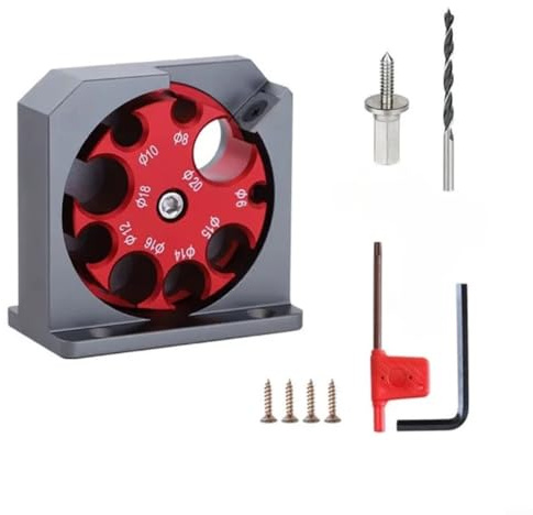 Emiif Dübelmacher-Vorrichtungs-Set, 6–20 mm, verstellbarer Dübel, runde Stangenstäbe, Vorrichtung mit Hartmetallklinge für Holzstäbe, Holzbearbeitung (Typ B)