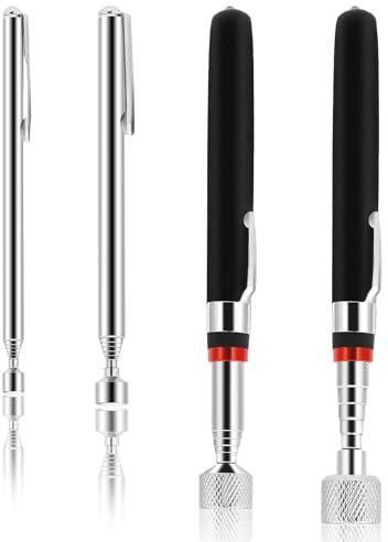 COWANIEE 4 PCS Telescopic Magnetic Pickup Tool, Extendable Magnetic Pickup Stick (1.5LB 3LB 10LB 15LB)