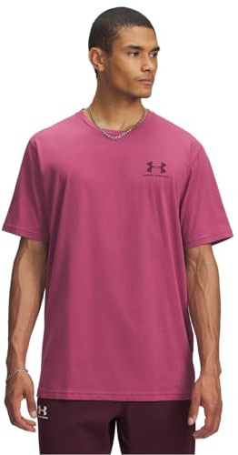 Under Armour Men's Sportstyle Colorblock T-Shirt, (659) Fuchsia Dusk / / Dark Maroon, XL