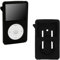 BeisDirect Silikon Skin Cover Case für iPod Classic 80GB 120GB & Neueste 6th Generation 160GB, Schutzhülle Stoßfest Staubdicht Schutzhülle Skin Case, Schwarz