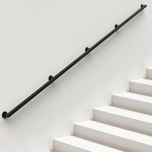 ONLT Vintage Industrial Handlauf Schmiedeeisen Geländer schützen behinderte und ältere Menschen Sicherheit rutschfeste Treppe Handlauf geeignet für Indoor Outdoor,460cm