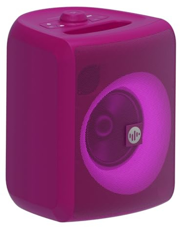 Stromberg - Chunk Portable Bluetooth Speaker, 25W Power, 14-Hour Playtime, Waterproof Dustproof - Microphone Included - Karaoke - Burgundy Purple