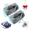 (Pack X 4) Sac lavage chaussures (Gris) 2Pièces,sac Lavage baskets à Machine à Laver, Réutilisables à Laver avec Fermeture Éclair,avec Cintre plus sac de rangement pour chaussure anti-poussière