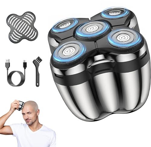 Maquina de Afeitar Hombre, Afeitadoras Eléctricas Rotativas para Hombre, Afeitadora Cabeza Hombre, Afeitadora Cabeza, Shaver, Maquina de Cortar Pelo Hombre, Maquina Afeitar,Barbero Hombre