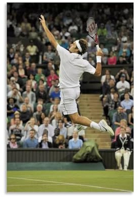 Zbwqlte Poster mit Roger Federer, Tennisspieler, Wandkunst, Gemälde, Leinwand, Kunstwerke, Idee, Raum, ästhetisch, 40 x 60 cm