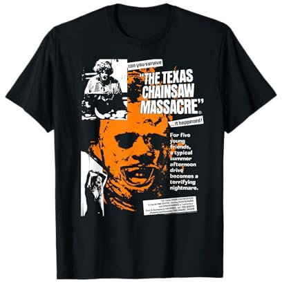 The Texas Chainsaw Massacre Headline Collage Horror T-Shirt