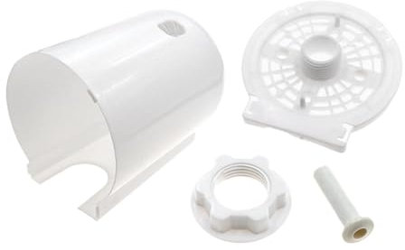 Electric Fan Motor Cover Replacement Fan Rear Cover for Pedestal/Table/Ceiling Fans, 14.3x10.8cm with 2.7cm Nut Hole, White