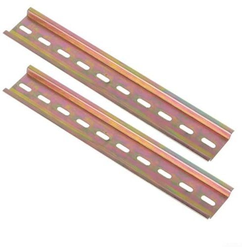 Rieles de aluminio ranurados para carril DIN, paquete de 2, 10 cm y 50 cm de longitud para interruptores y protectores (50 cm)