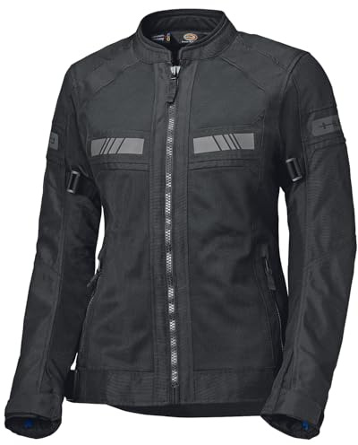 Held Tropic 4 Top Motorrad-Jacke Damen Schwarz L | Sommer Motorradjacke mit Mesh – CE zertifiziert – D3O Ghost Level 1 Protektoren Schulter & Ellbogen – atmungsaktiv