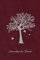 Stammbuch AHNENBAUM - Bordeaux, Velours, Silberprägung, Stammbuchformat A5
