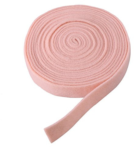 LUOEM Filzband Bastelfilz für DIY Handwerk Patchwork Weihnachten Hochzeit Dekoration Basteln 5 x 500cm (Rosa)