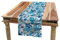 ABAKUHAUS Blatt Tischläufer, Hawaii-Blumen Palme, Esszimmer Küche Rechteckiger Dekorativer Tischläufer, 40 x 180 cm, Dunkelblau Lila