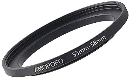 55mm bis 58mm Step-Up-Ring-Adapter für Canon, Nikon, Sony, Fuji, Kamera-Objektive & UV-, ND-, CPL-Kamera-Filter