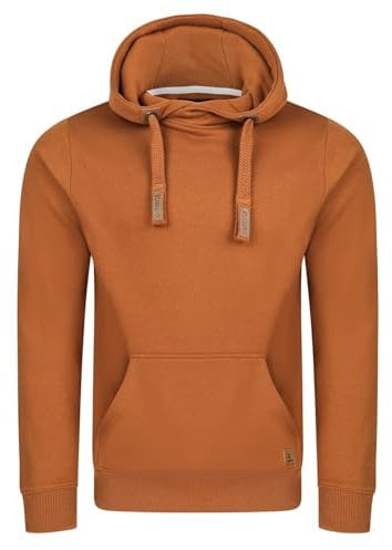 riverso Hoodie Herren Regular Fit RIVNiklas Kapuzenpullover Pullover Cross-Over-Kragen Braun 4XL (4XL, Tawny Brown (BJD))