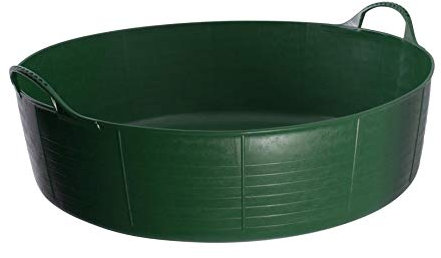 KetoPlastics 35 Litre Large Shallow Flexible 2-Handled Recycled Tub Dog Pool Bath (Green)