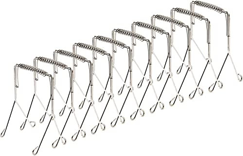 Rostfrei Lot de 10 pinces à roulette réutilisables en acier inoxydable - Alternative parfaite aux aiguilles de roulades ou brochettes à roulade.