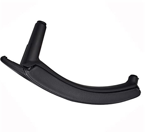 Leather Inner Door Handle Passenger Side Right/Left Door Armrest Bracket for BMW X5 E70 2007-2013 X6 E71 E72 2008-2014 (Left, Black)