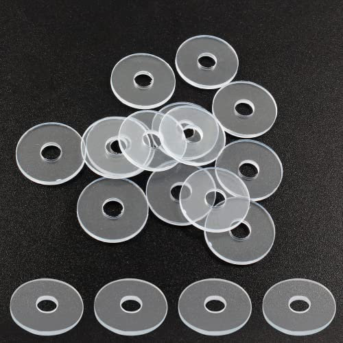 Qjaiune 10 Pack Clear Vinyl 3/4 Inch Flat Shower Washer Set