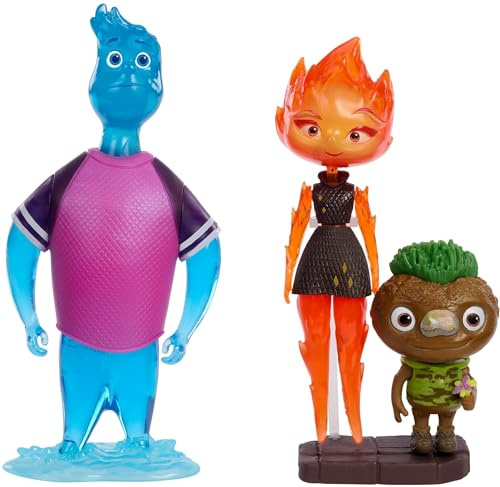 Mattel DISNEY Element City - Wade, Ember und Clod in der 3er-Pack Sammleredition mit authentischem Design für kreatives Spielen, für Kinder ab 3 Jahren, HMM09