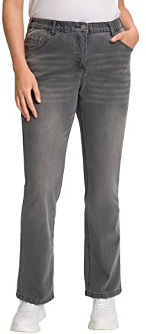 Ulla Popken Damen Hosen Light Grey Denim 88