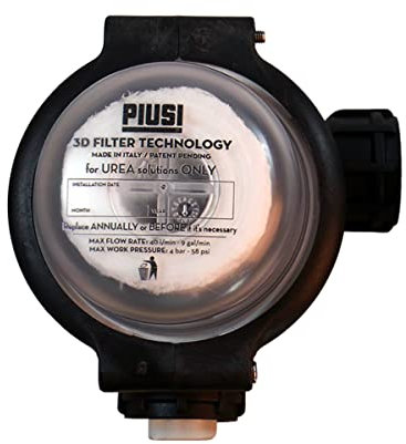 PIUSI Filter für AdBlue/Harnstoff/DEF zur Vermeidung von Kontamination, Behälter+Patrone, 70 Mikron Filterung, bis zu 40 l/min Durchflussrate, 1 BSP-Anschluss | 3D FILTER F00611D30