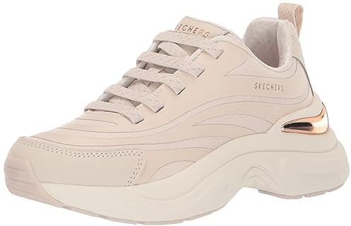 Skechers Women's Hazel-Your Way Sneaker, Beige, 6 UK