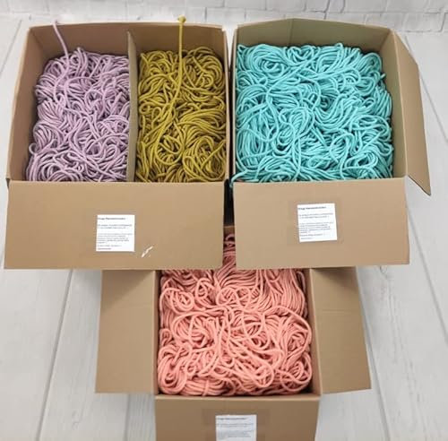 Baumwollkordel am Stück 5mm 800m, 46 Farben, Makramee Kordel, Makramee Garn, Baumwollgarn, geflochtene Baumwollkordel 5mm mit Kern, Häkelkordel, Makramee Seil (Schwarz)