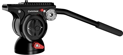 IFOOTAGE Komodo K5S Video-Fluidkopf,Kamera-Stativ-Fluidkopf mit Schnellwechselplatte für Professionelle Fotografie, Inhaltserstellung,Vlogging und Videoproduktion