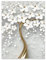 Poster Blumen Abstrakt Gold Baum 70x100 cm Hochformat - OHNE RAHMEN XXL Wandposter Kunstdruck Fotoposter Wandbild Wandbilder Wand Bild auf Poster Wohnzimmer Schlafzimmer Küche